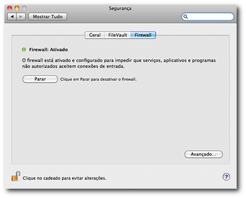 Firewall ativado
