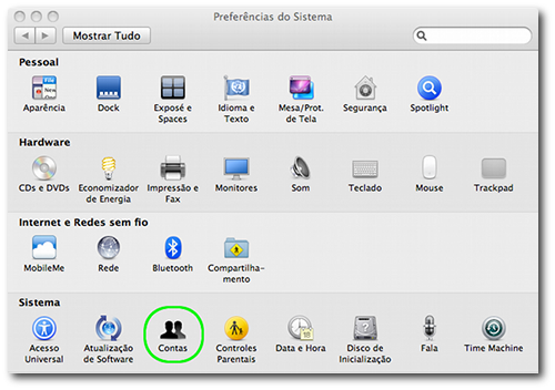 Preferências do Sistema - Mac OS X