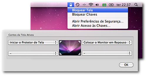 Cantos de Acesso Rápido e Acesso às Chaves